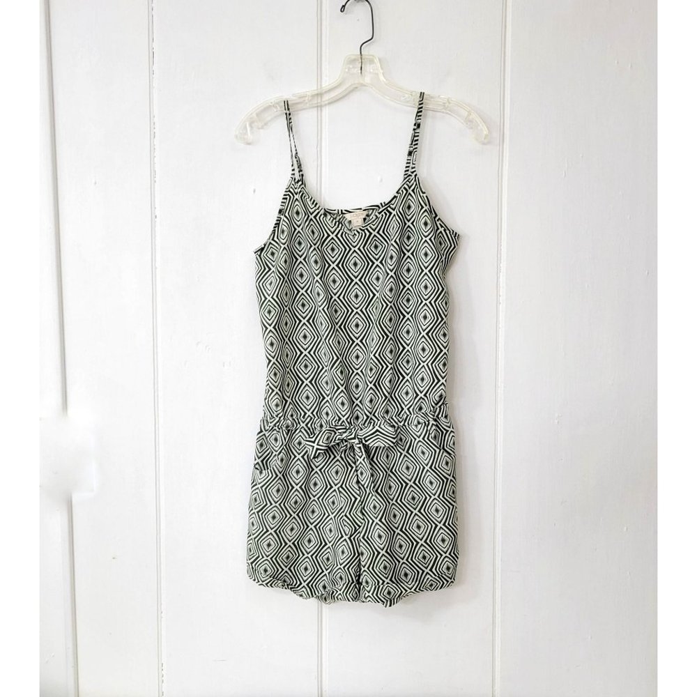 J Crew Green Boho Short Romper